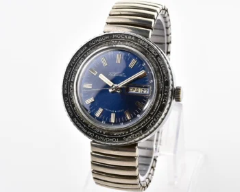 Excellent mechanical Raketa Goroda(Cities) world time Soviet watch