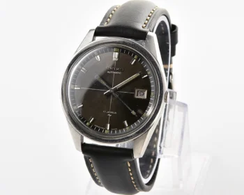 Vintage 1974 Seiko Automatic 17 jewel mechanical watch - Charcoal Crosshair Dial