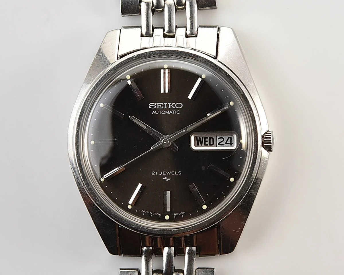 Vintage Seiko 21 Jewels Automatic with Charcoal Sunburst Dial - from September 1970