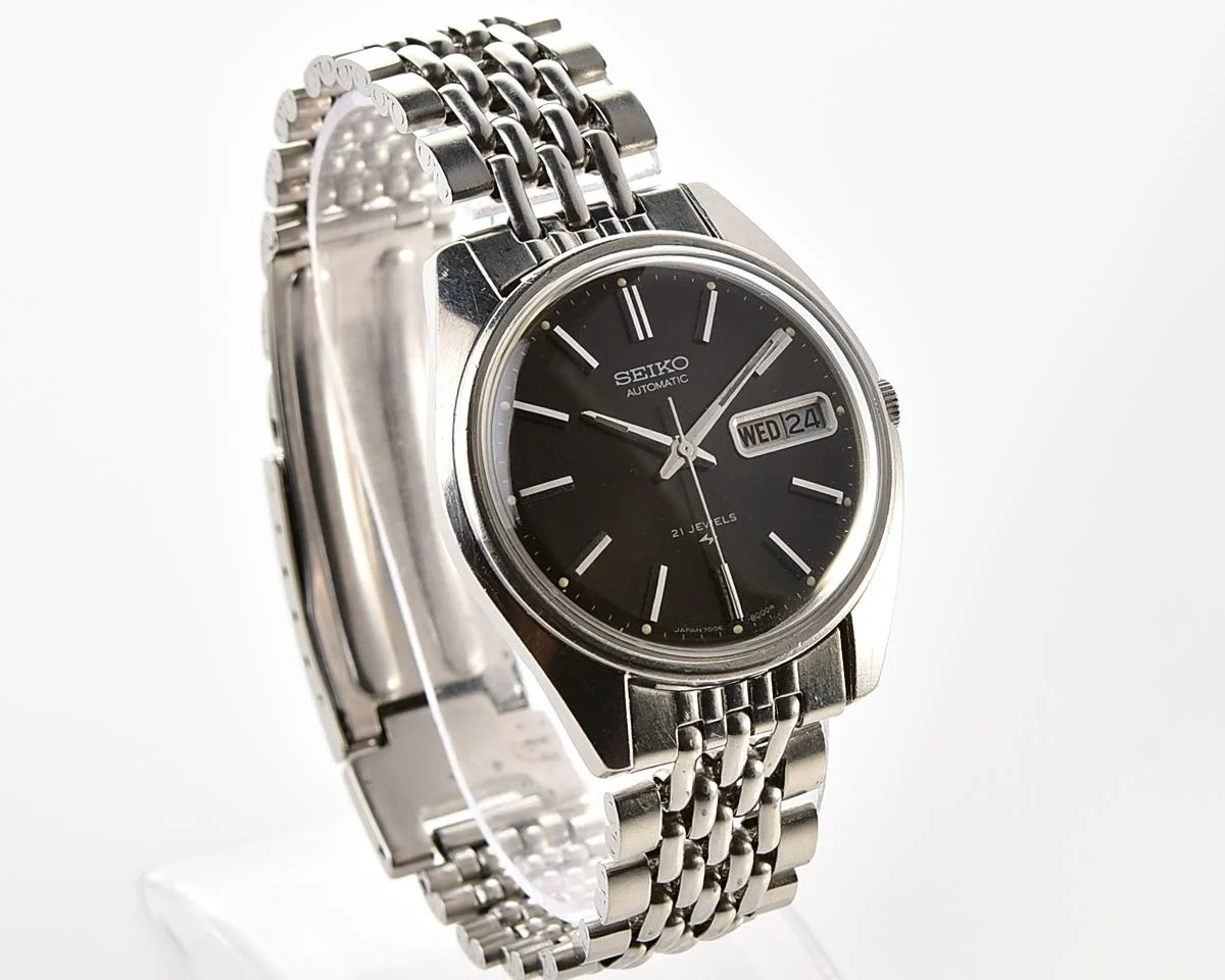 Vintage Seiko 21 Jewels Automatic with Charcoal Sunburst Dial - from September 1970