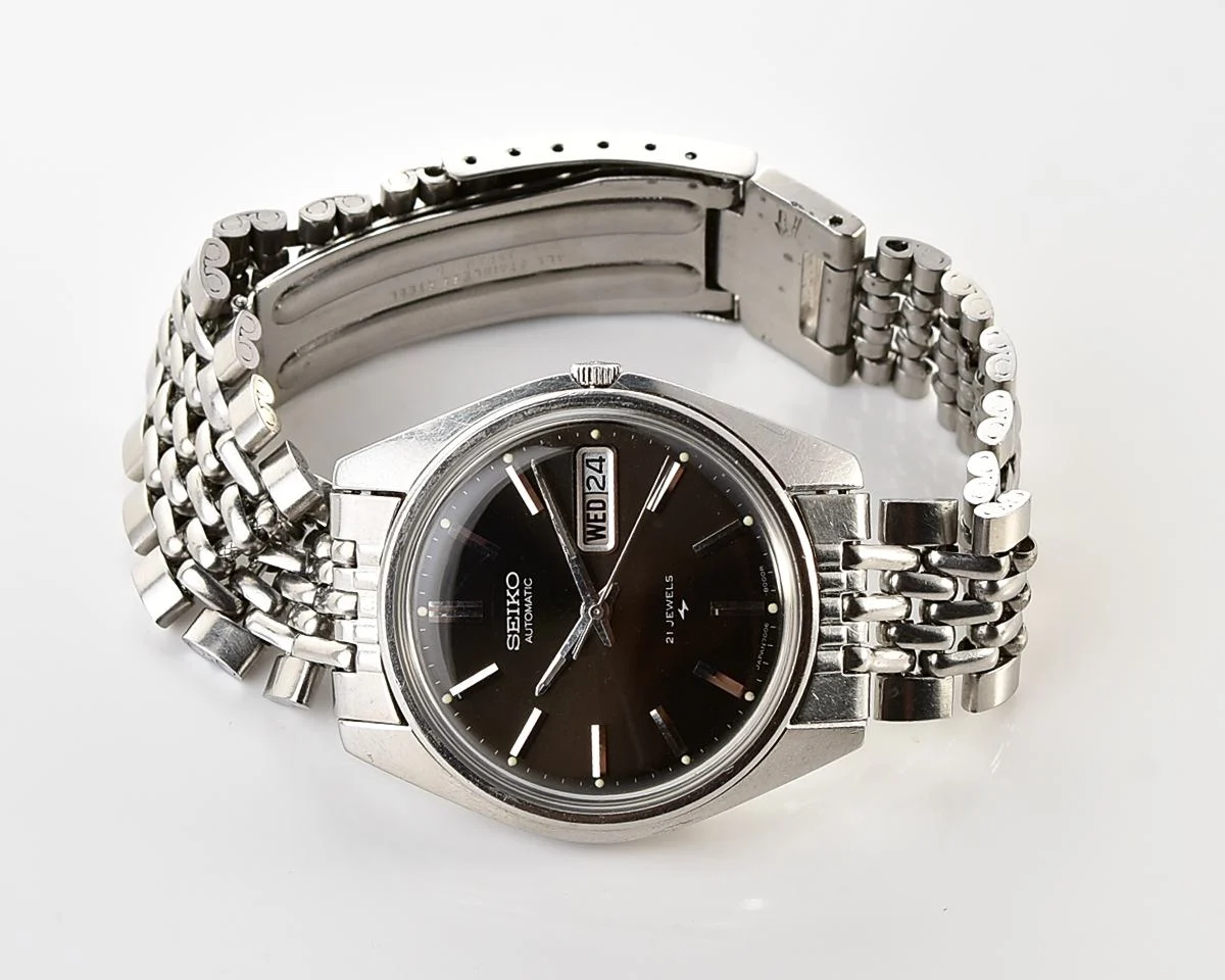 Vintage Seiko 21 Jewels Automatic with Charcoal Sunburst Dial - from September 1970