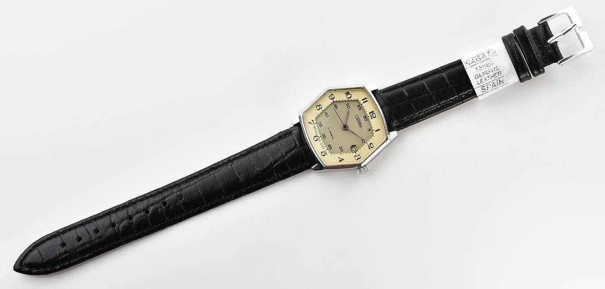 Hexagonal Slava Soviet mechanical vintage watch