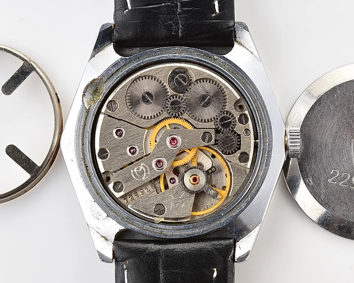 Hexagonal Slava Soviet mechanical vintage watch