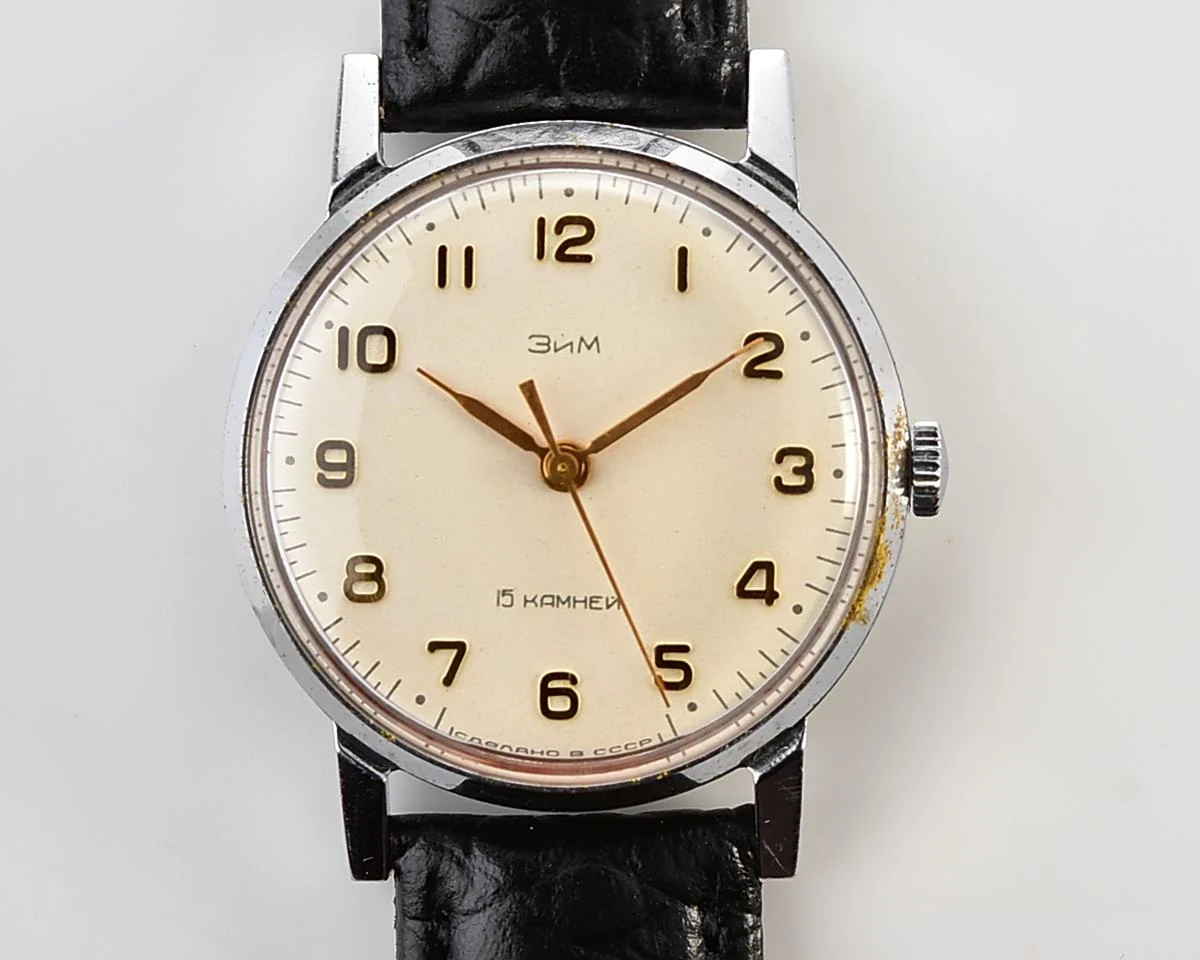 Vintage Soviet mechanical ZiM watch with central second hand