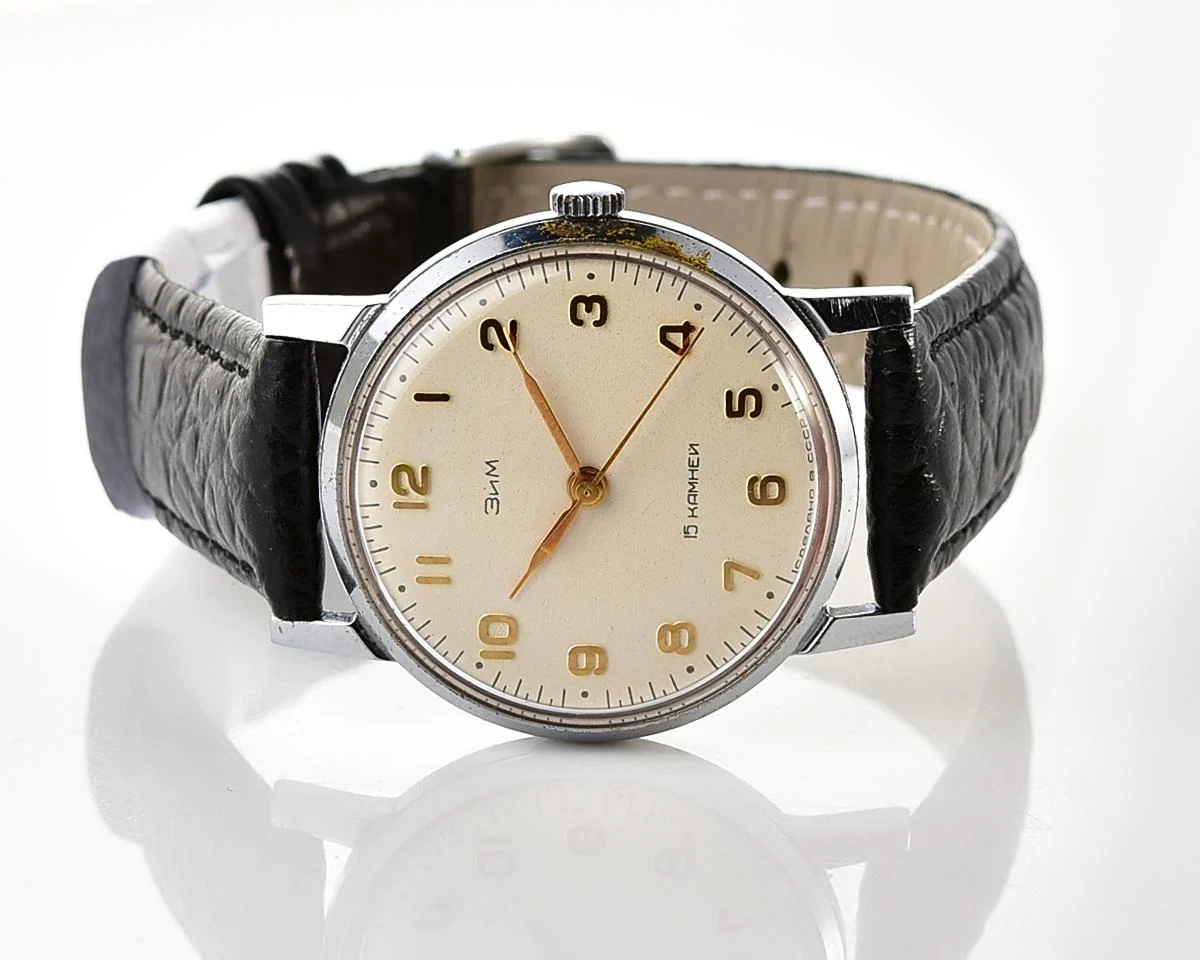 Vintage Soviet mechanical ZiM watch with central second hand