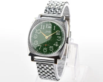 Vintage Soviet mechanical ZiM watch with vintage steel bracelet