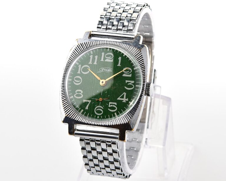 Vintage soviet mechanical ZiM watch with vintage steel bracelet