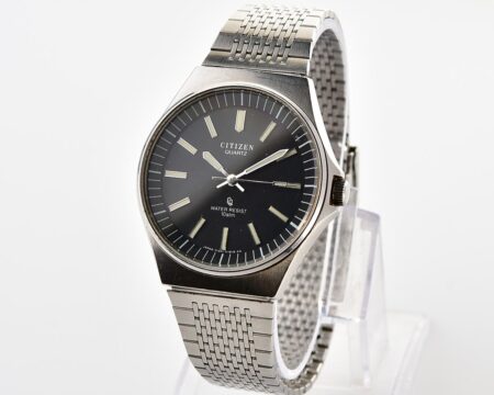 Vintage Citizen CQ Quartz stainless steel wristwatch from June 1988