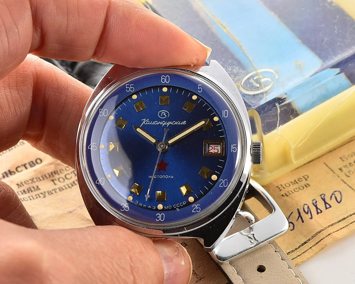 Time Capsule: Soviet Vostok Komandirskie mechanical watch, Zakaz MO CCCP, New Old Stock (NOS) from November 1983!