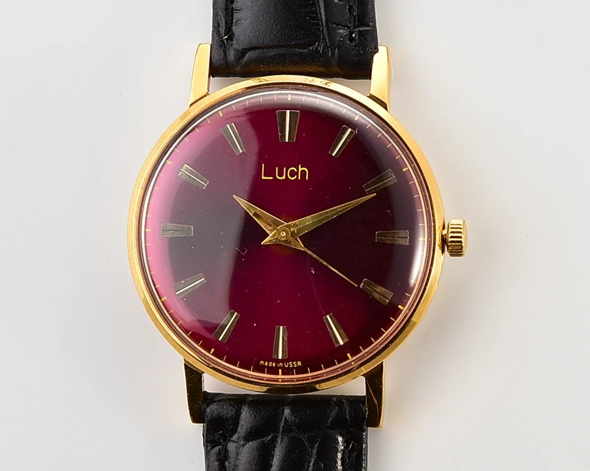 Soviet gold-plated vintage mechanical watch Luch
