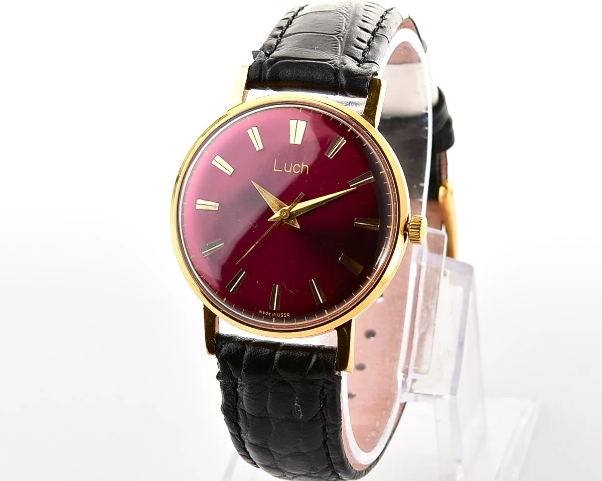 Soviet gold-plated vintage mechanical watch Luch