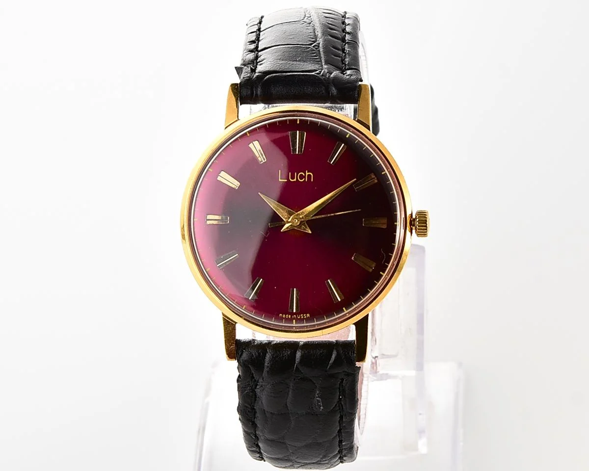 Soviet gold-plated vintage mechanical watch Luch