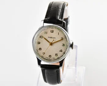 Excellent vintage Soviet Pobeda watch with central second hand, 1MChZ, 1st quarter of 1956