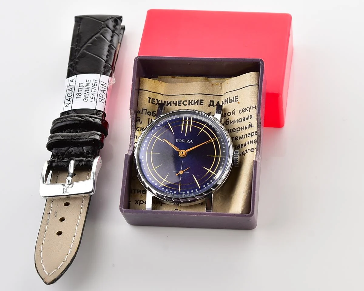 TIME CAPSULE: Mechanical Pobeda watch in box – New Old Stock (NOS)!