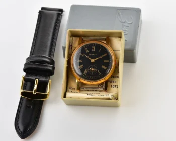 TIME CAPSULE: Mechanical Pobeda gold-plated watch in box – New Old Stock (NOS)!