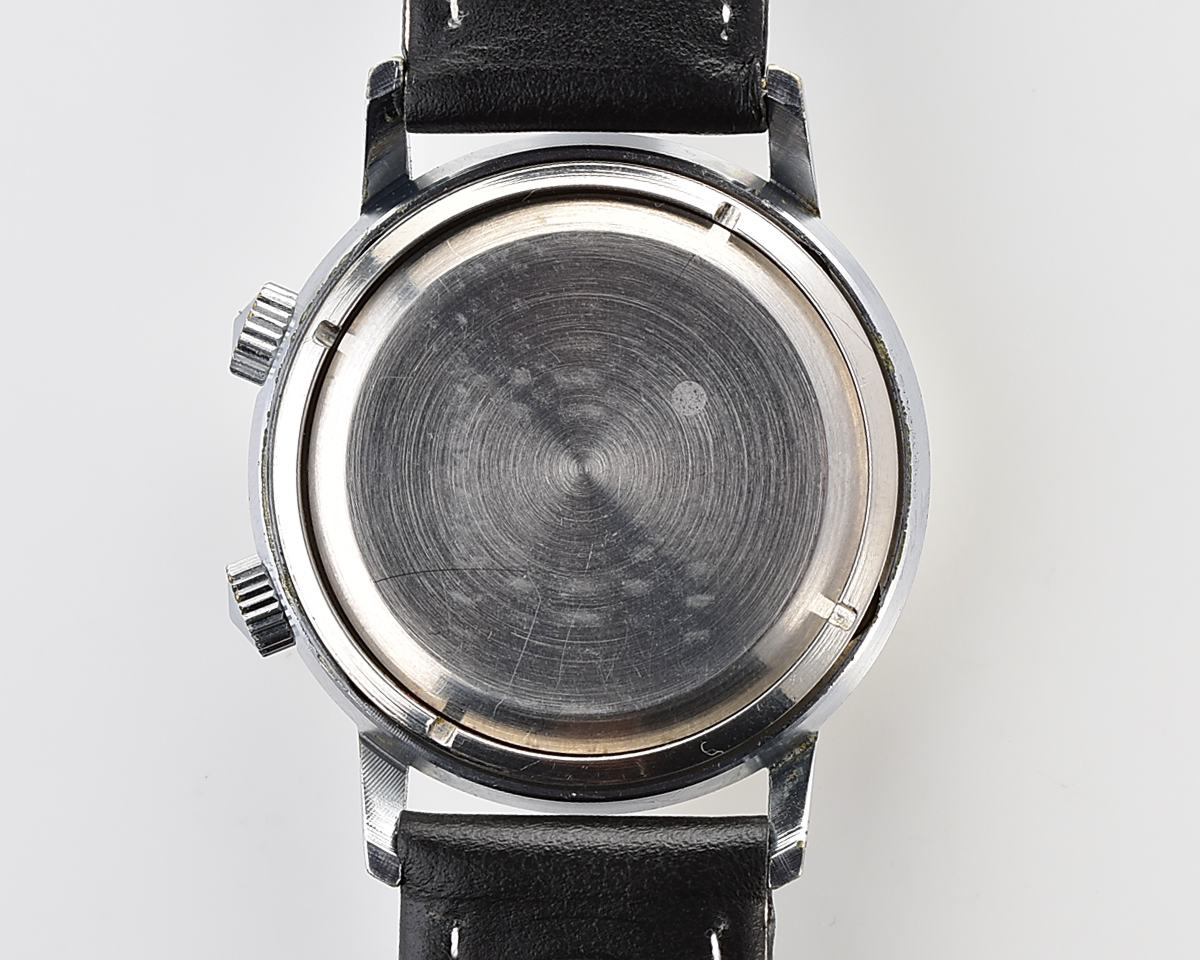 Excellent vintage soviet mechanical watch POLJOT with cream dial & alarm clock function