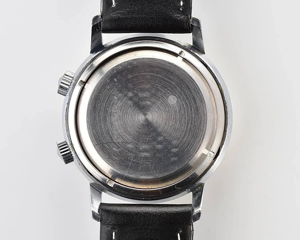 Excellent vintage Soviet mechanical watch Poljot with cream dial & alarm clock function