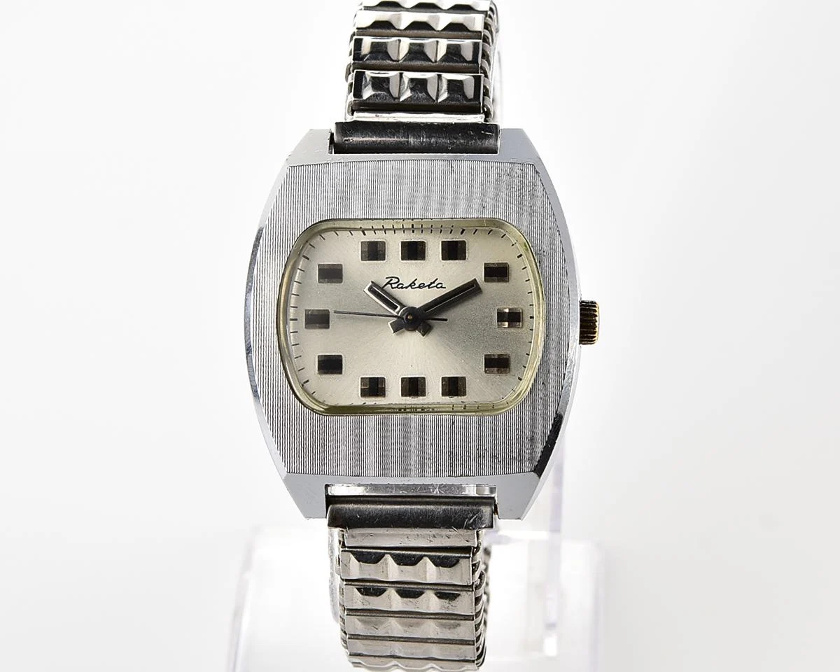 Vintage Soviet Raketa mechanical wristwatch