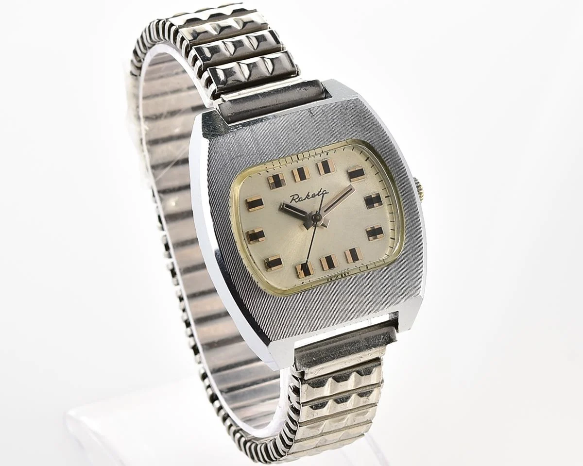 Vintage Soviet Raketa mechanical wristwatch