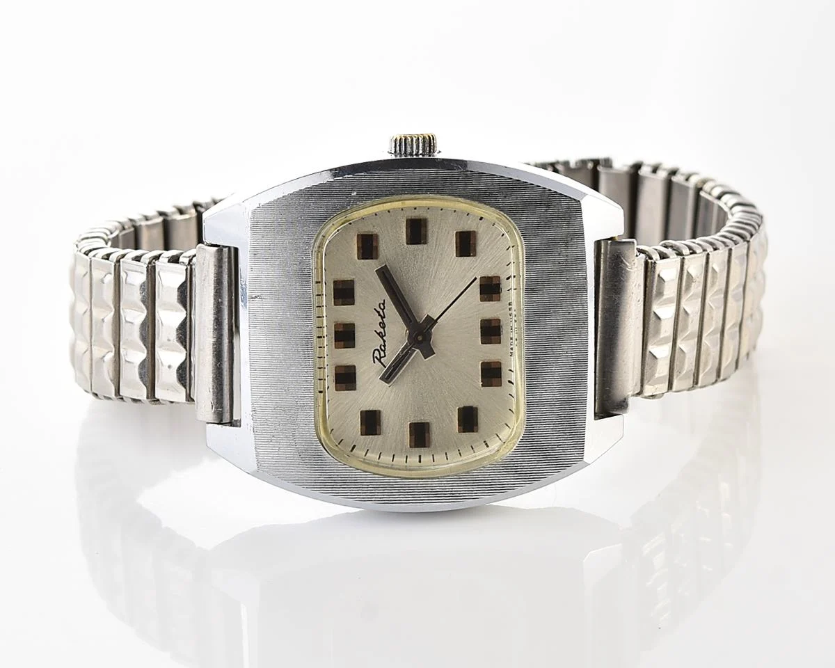 Vintage Soviet Raketa mechanical wristwatch
