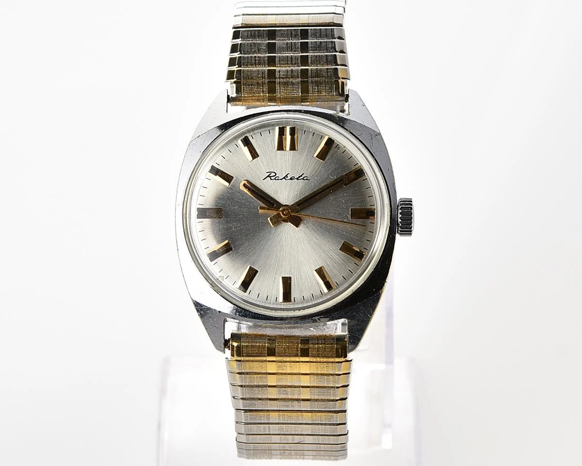 Vintage Soviet Raketa mechanical wristwatch