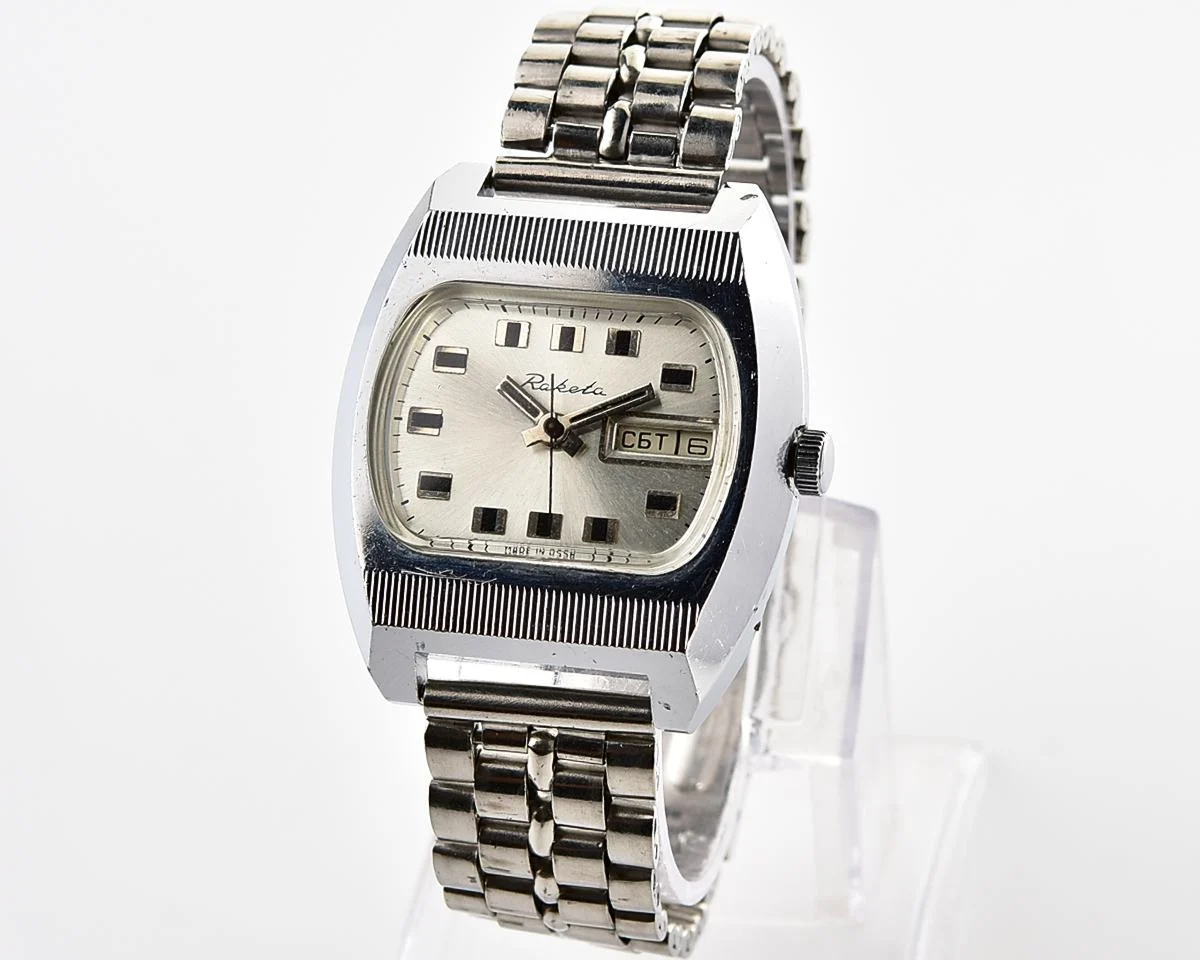 Vintage Soviet Raketa mechanical wristwatch