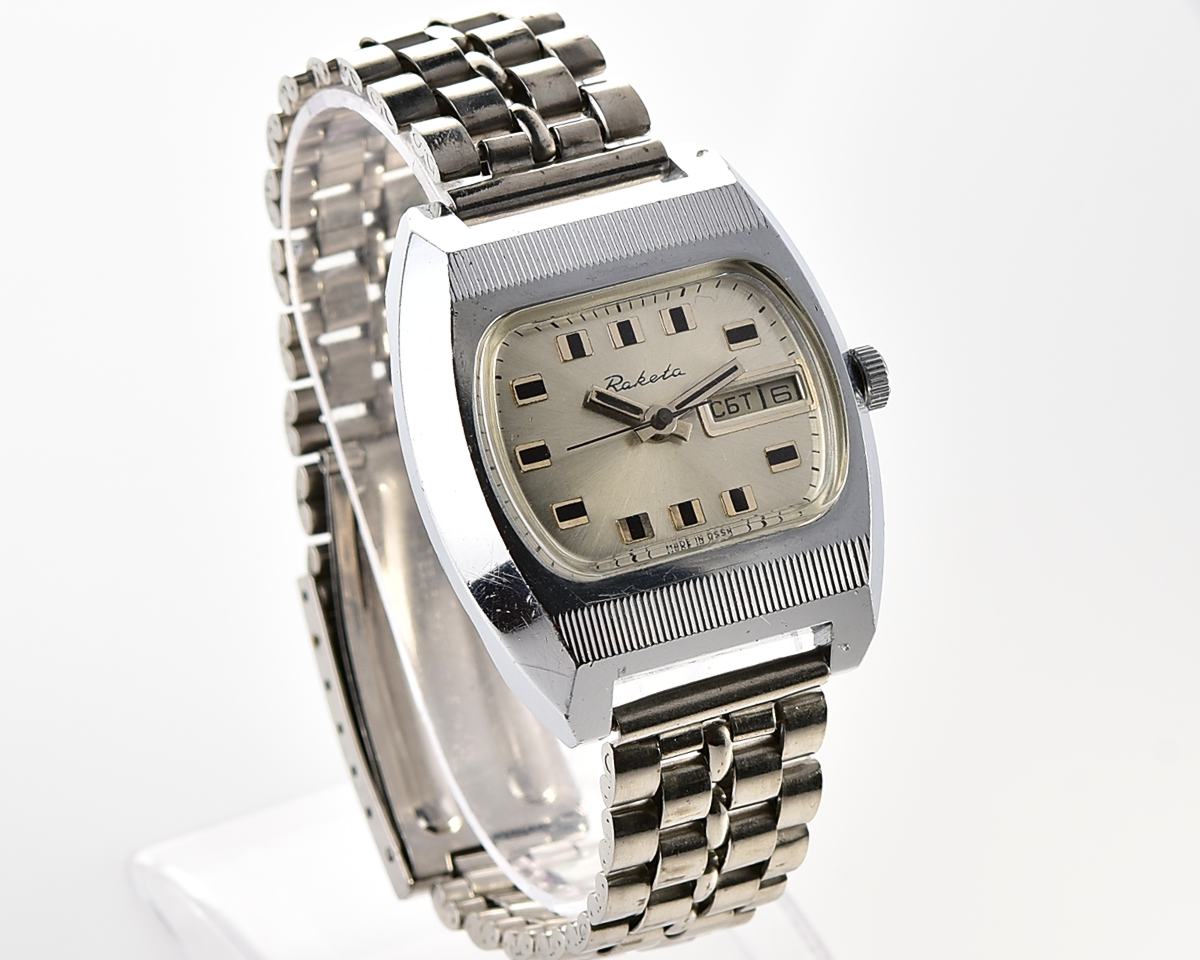 Vintage soviet Raketa mechanical wristwatch