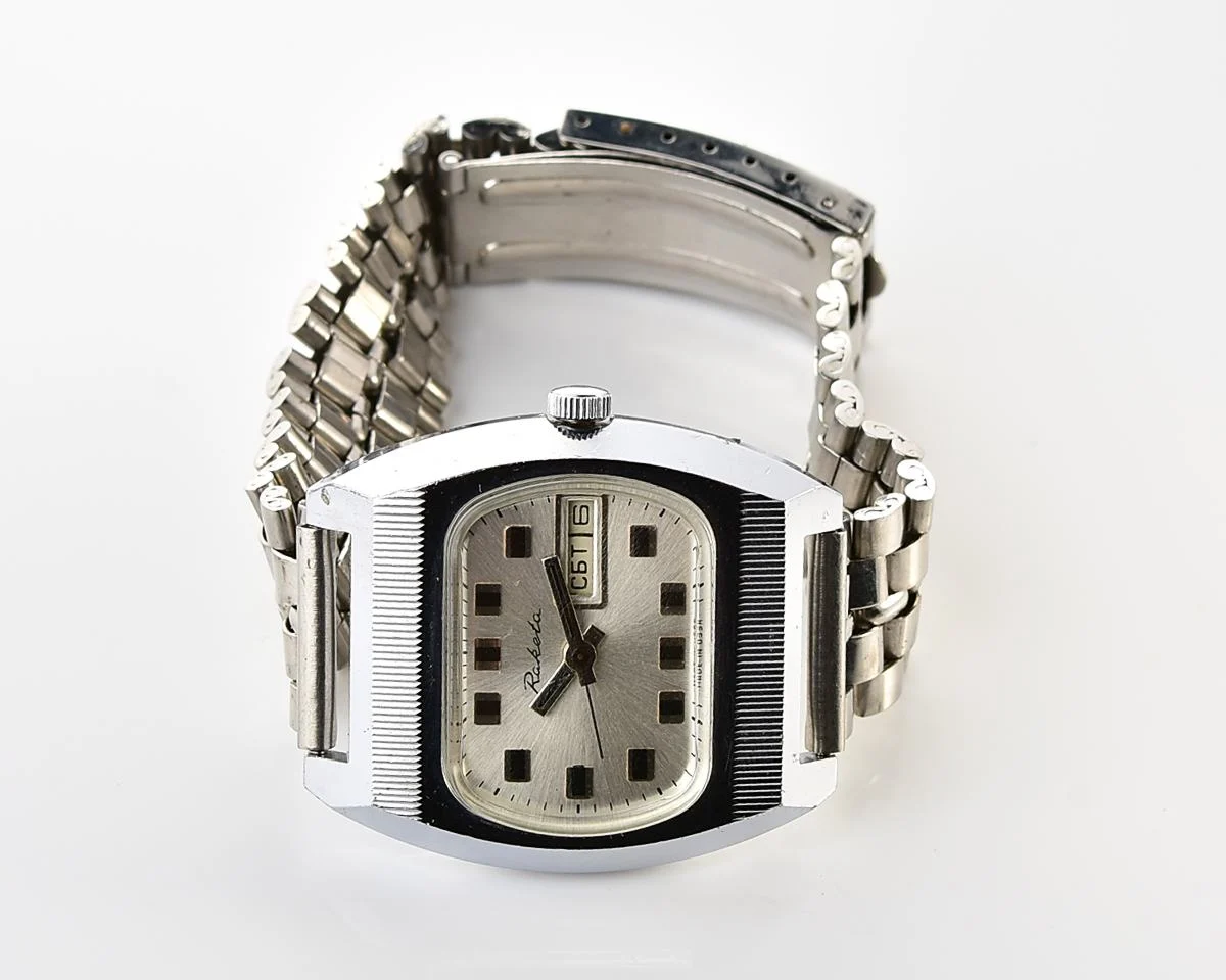 Vintage Soviet Raketa mechanical wristwatch
