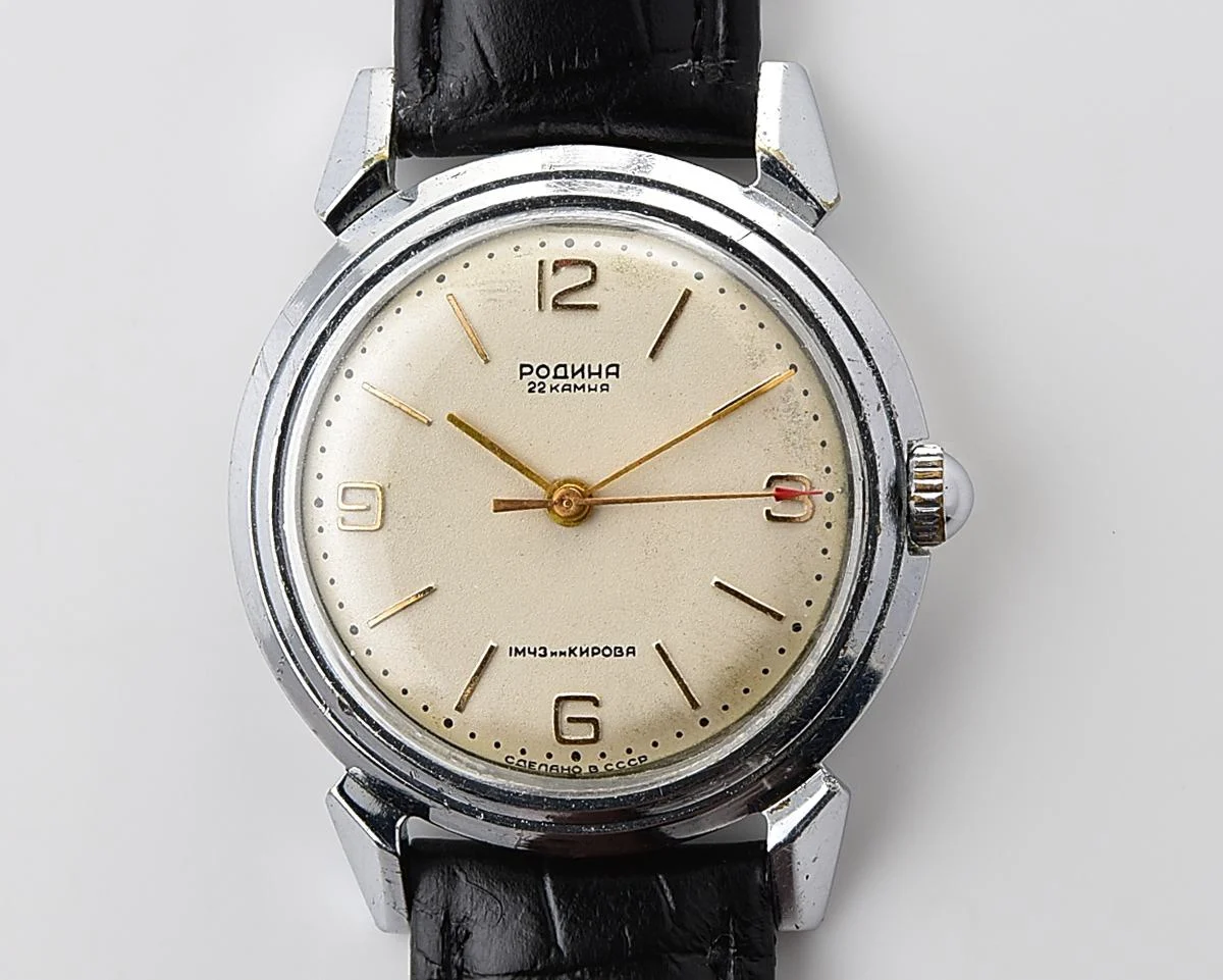 Excellent Soviet Rodina vintage mechanical watch with automatic self-winding movement