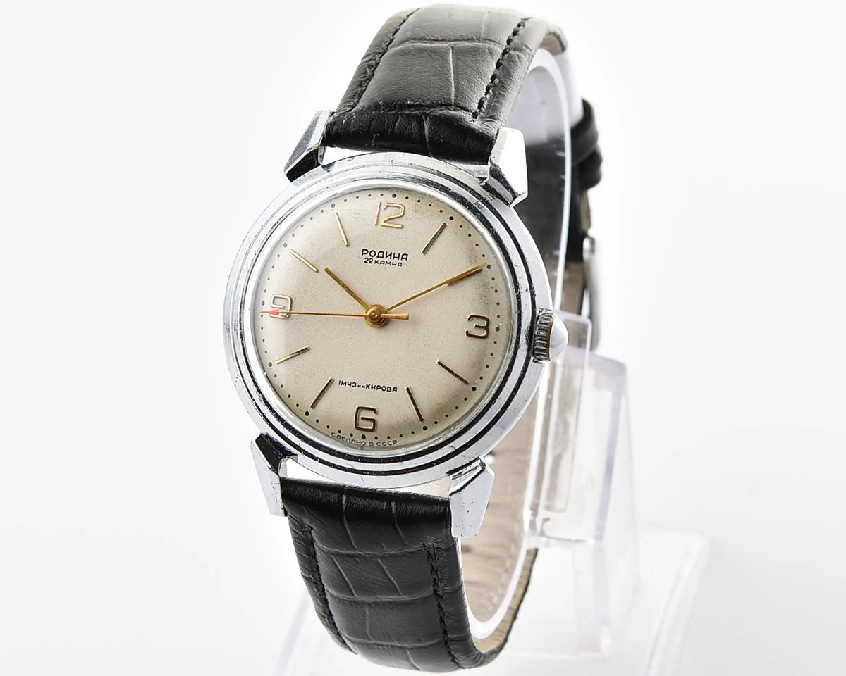 Excellent Soviet Rodina vintage mechanical watch with automatic self-winding movement