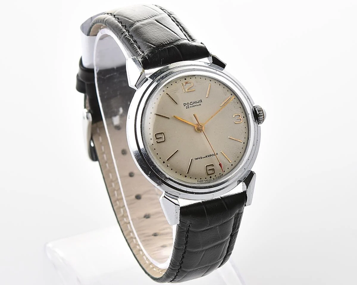 Excellent Soviet Rodina vintage mechanical watch with automatic self-winding movement