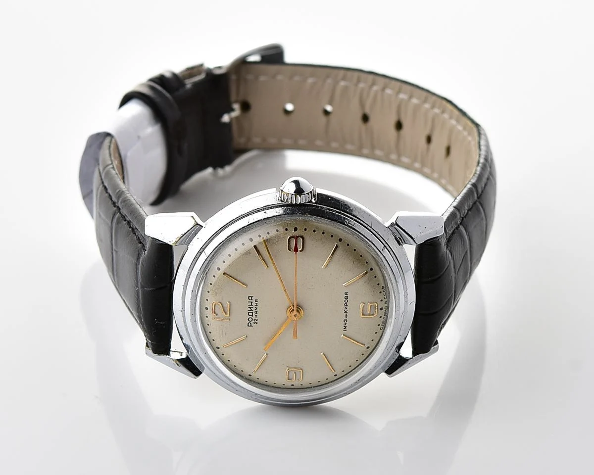 Excellent Soviet Rodina vintage mechanical watch with automatic self-winding movement