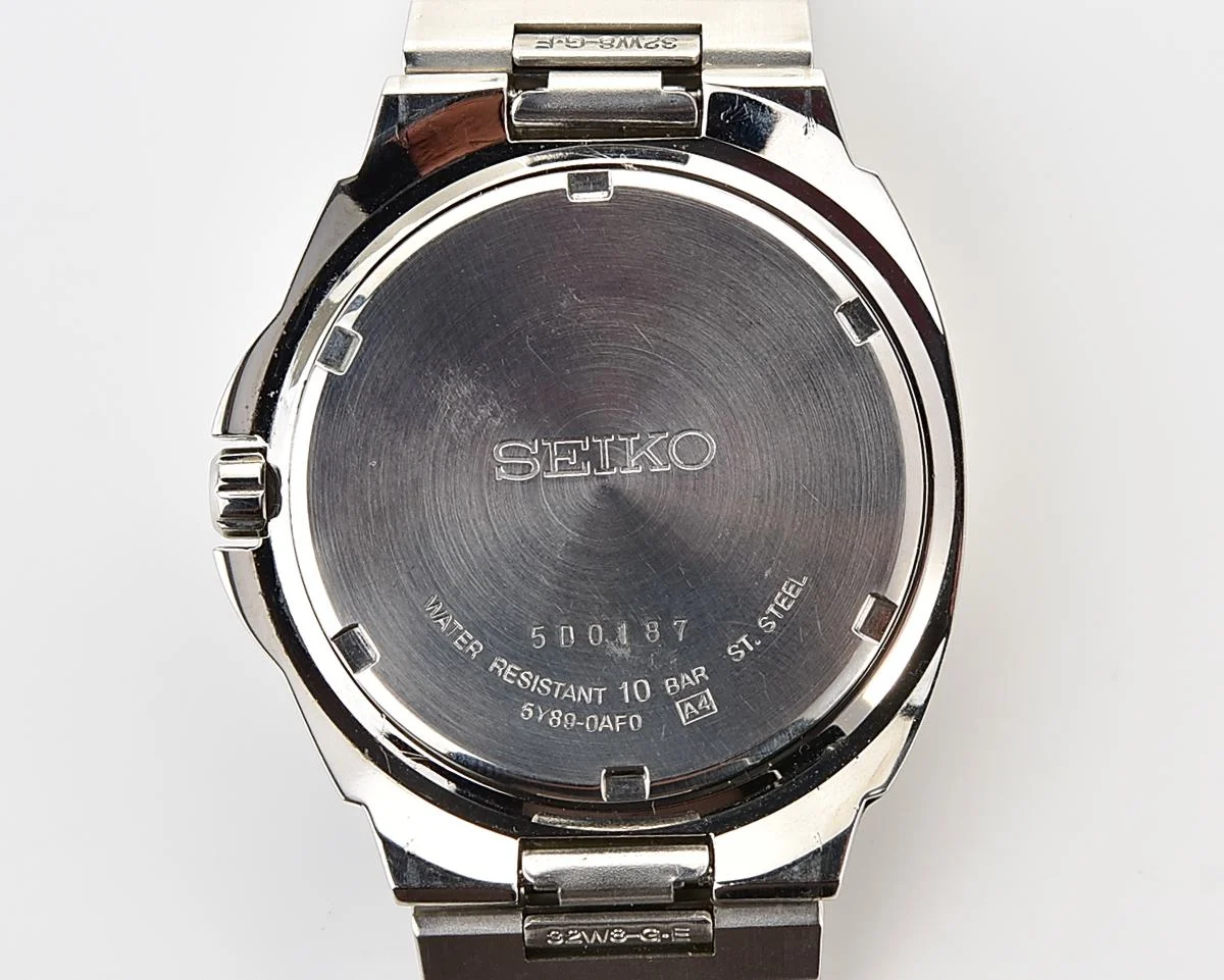 Vintage Seiko Multi-Calendar Quartz Watch with Deep Teal Globe Dial
