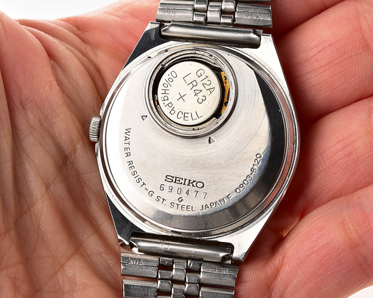 Vintage 1976 Seiko Type II Quartz with Electric Blue Linen Dial