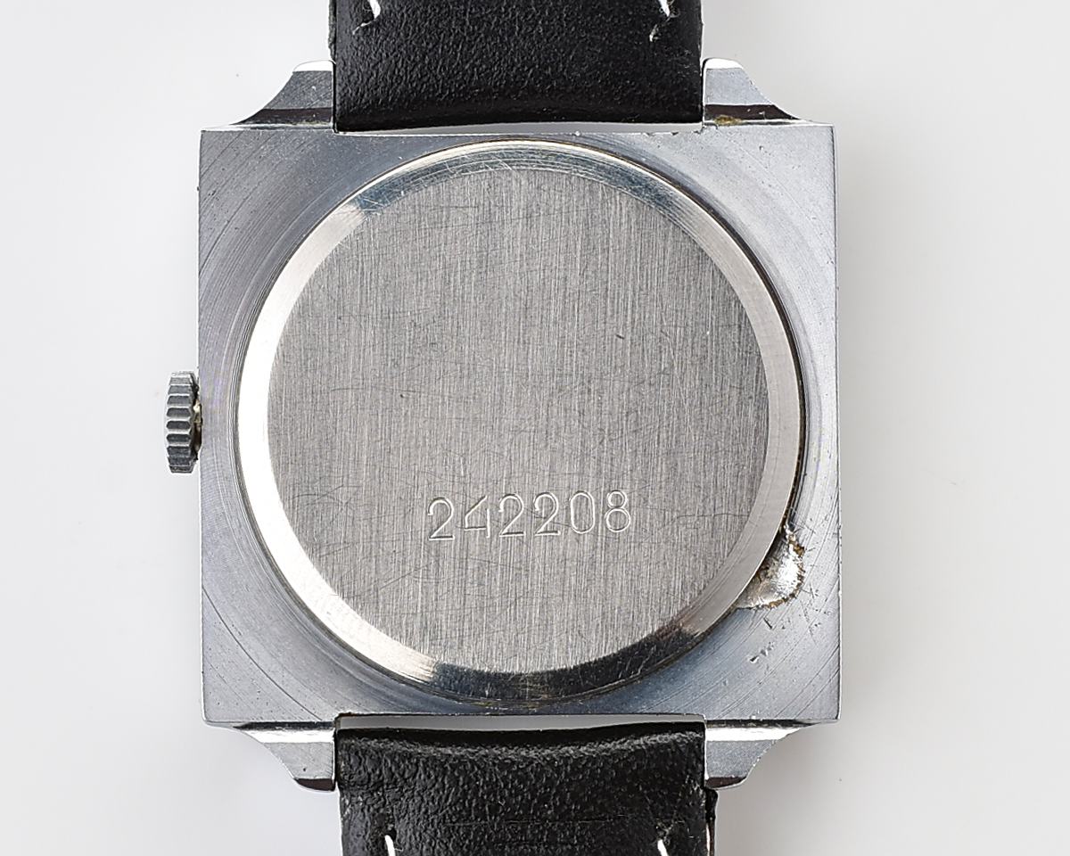 Automatic soviet SLAVA with quartz movement in unusual square body