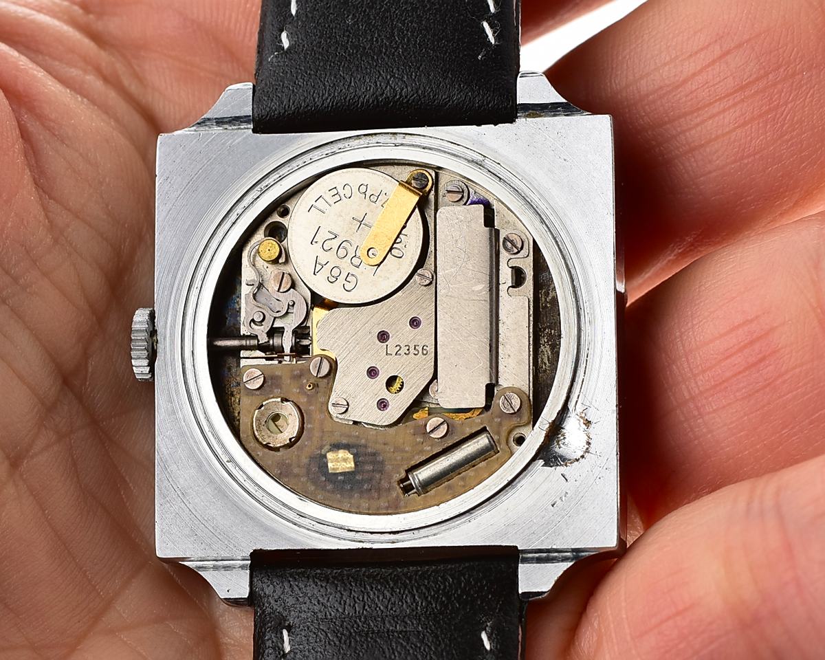 Automatic soviet SLAVA with quartz movement in unusual square body