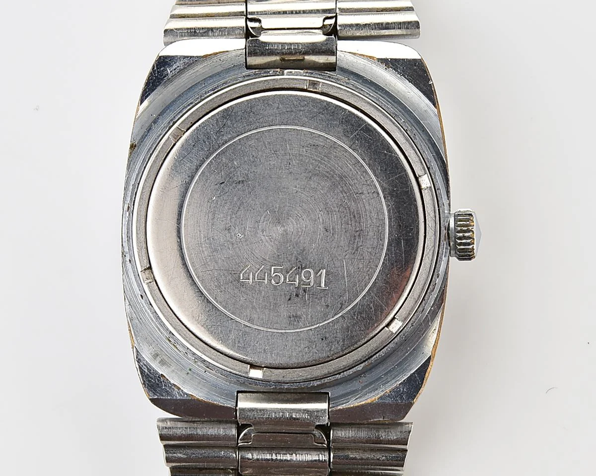 Vintage Soviet Slava quartz wristwatch with beautiful faceted crystal