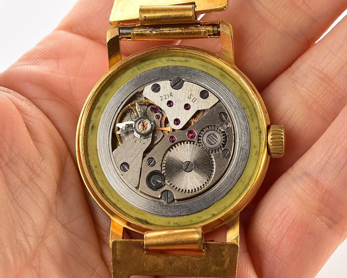 Vintage Soviet gold-plated Vostok mechanical wristwatch