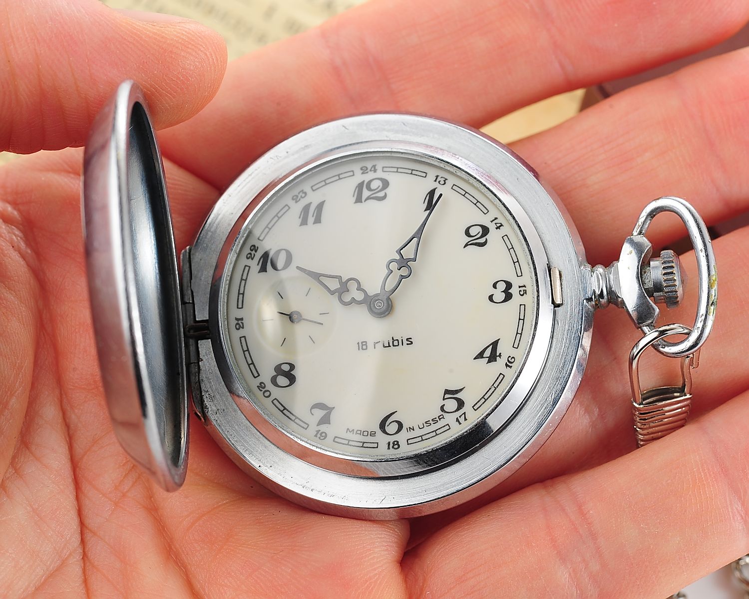 TIME CAPSULE: Molnija pocket watch with grouse bird, New Old Stock(NOS)!