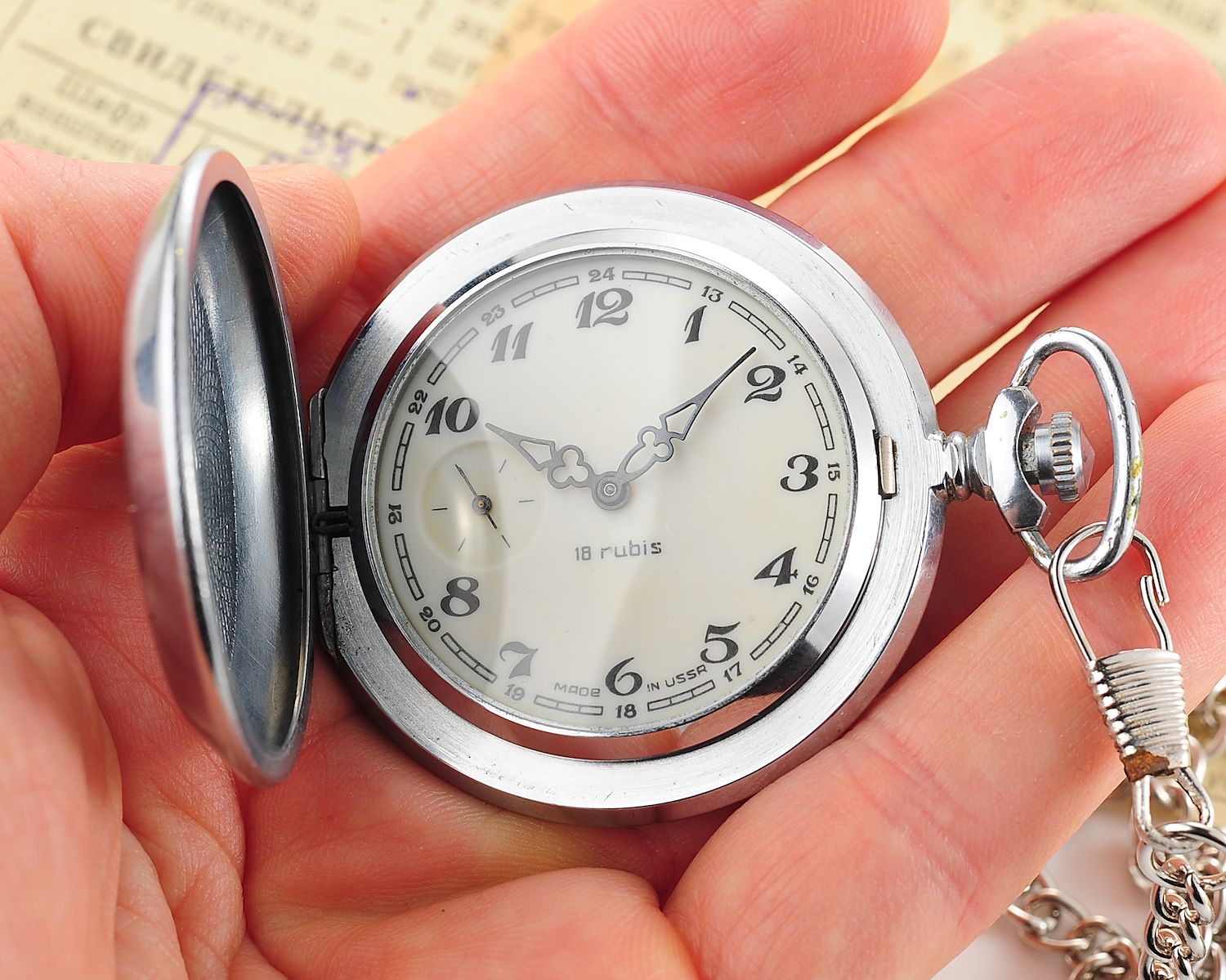 TIME CAPSULE: Molnija pocket watch with grouse bird, New Old Stock(NOS)!