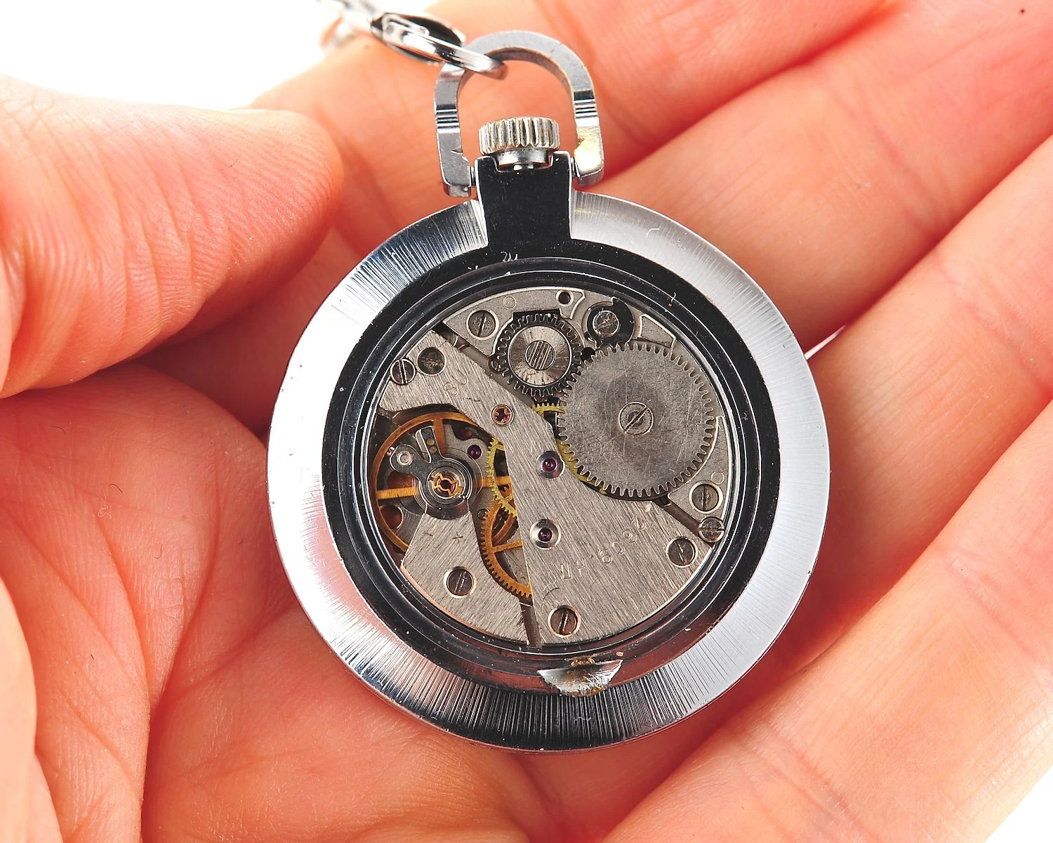 Excellent Raketa “big zero” Soviet mechanical pocket watch