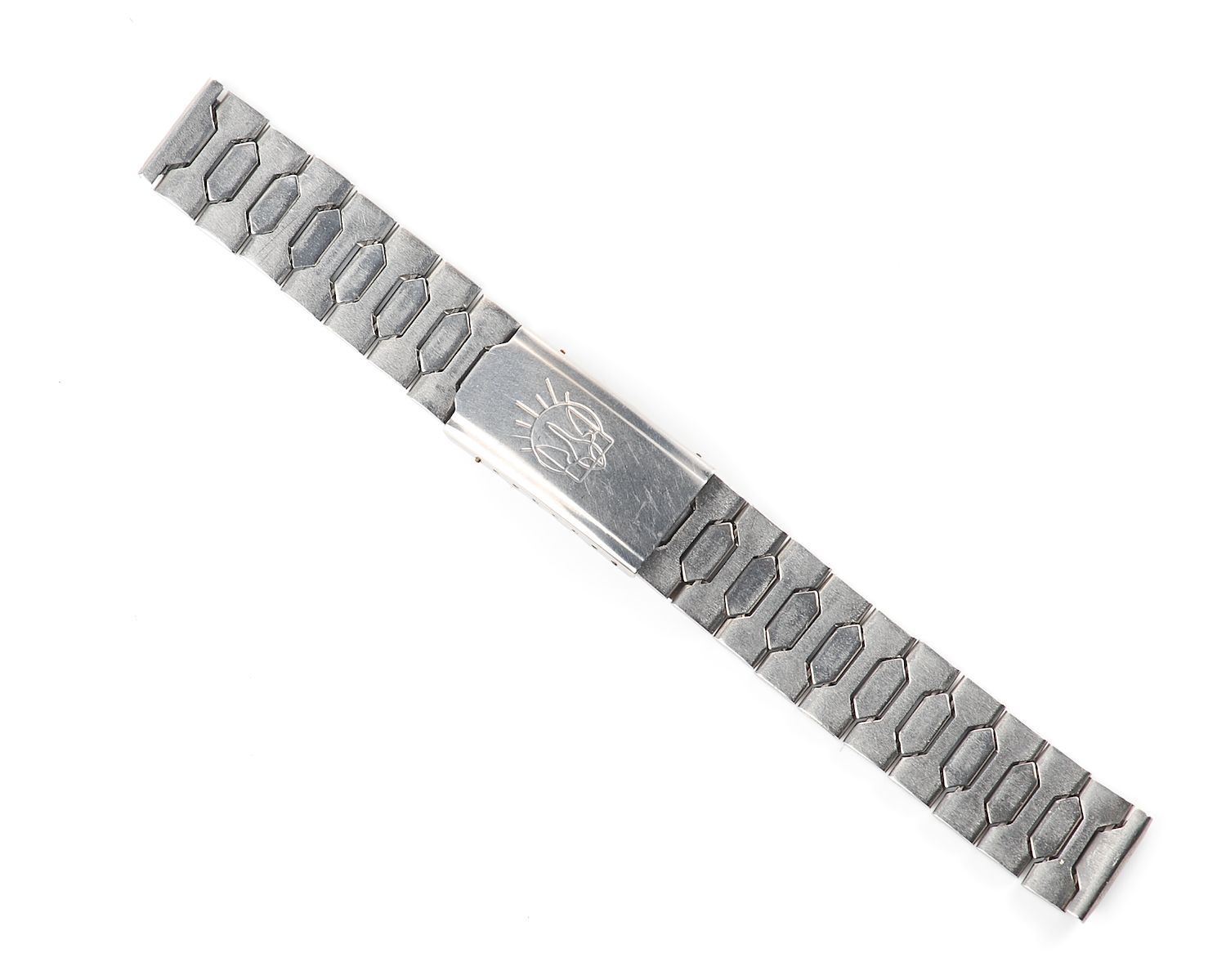 Vintage steel watch bracelet with 🇺🇦Ukrainian trident (Ukraine's Coat of Arms)