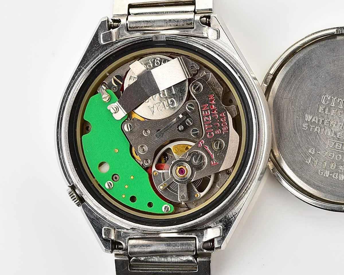Rare 1974 Citizen Cosmotron Electronic 7804A Hi-Beat JDM Vintage Watch - Teal Sunburst Gradient Dial & Original Bracelet