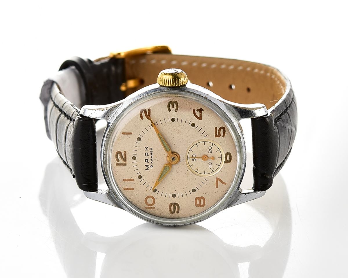 Vintage soviet MAYAK mechanical watch, 1MWF from the 1st quarter of 1956