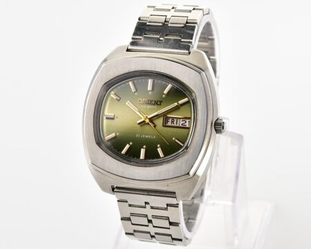 Vintage Orient Unimatic – Green Sunburst Day-Date Automatic from the 1970s