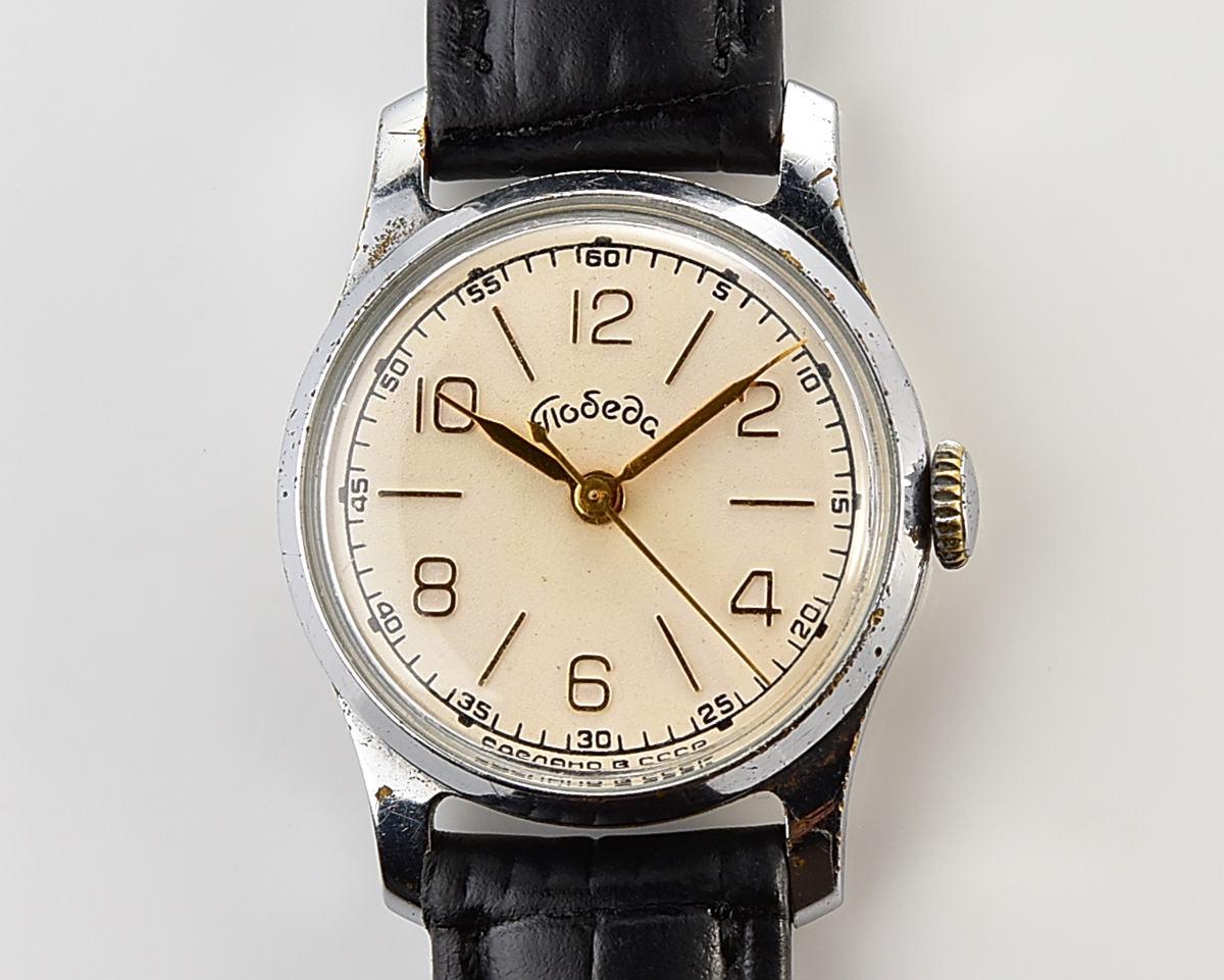 Uncommon soviet Pobeda mechanical watch, ZiM factory 1950s