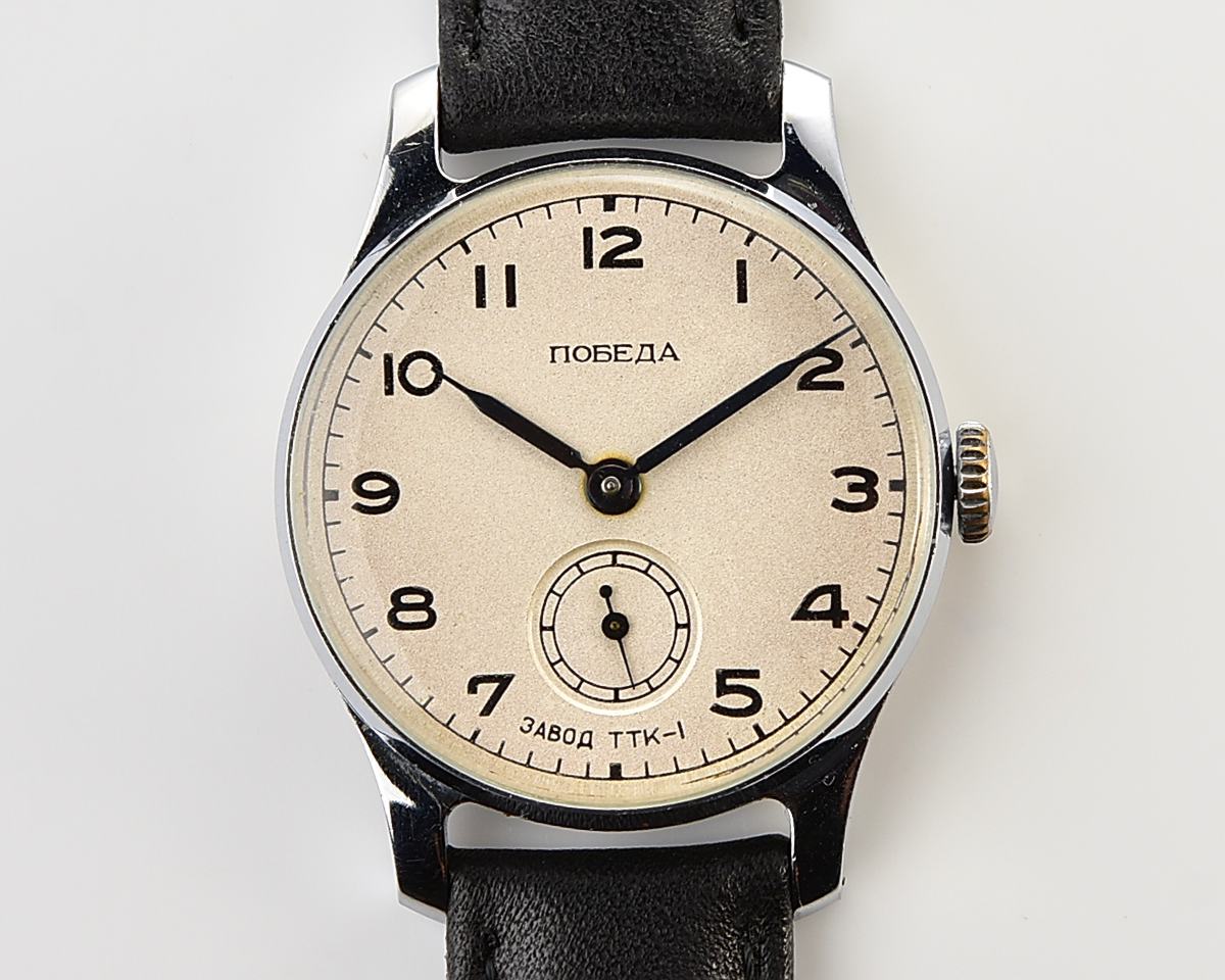 RARE: Excellent soviet mechanical watch POBEDA TTK-1 from the 4th quarter of 1953!