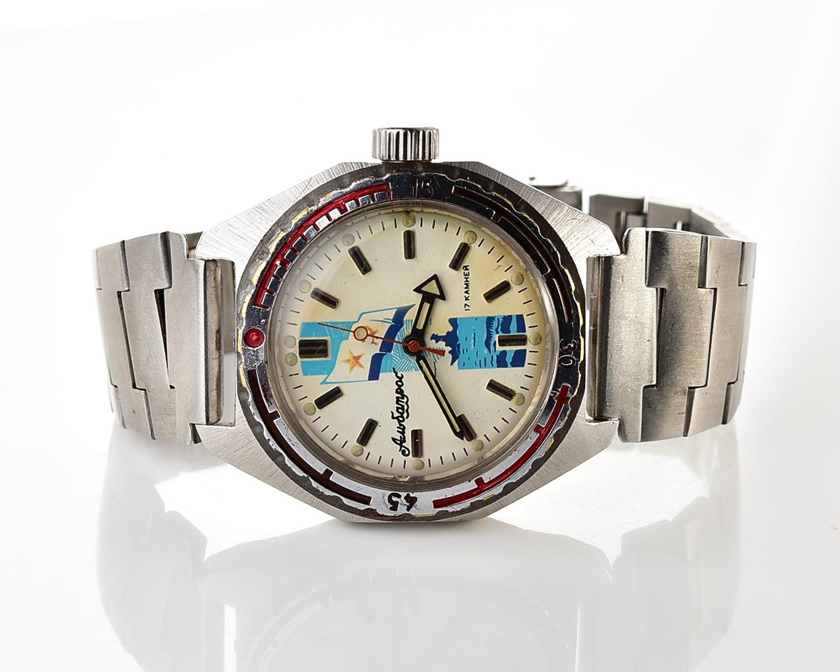 Vintage soviet Vostok Amphibia Albatros mechanical wristwatch