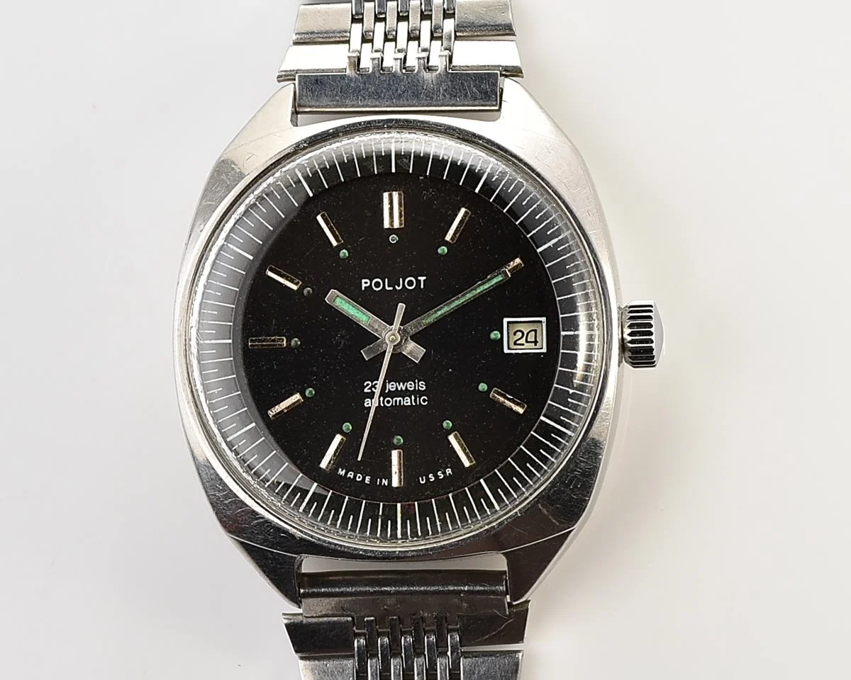 Poljot "55G"(Aeroflot) automatic mechanical watch in stainless steel body