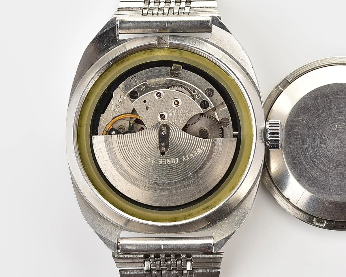 Poljot "55G"(Aeroflot) automatic mechanical watch in stainless steel body